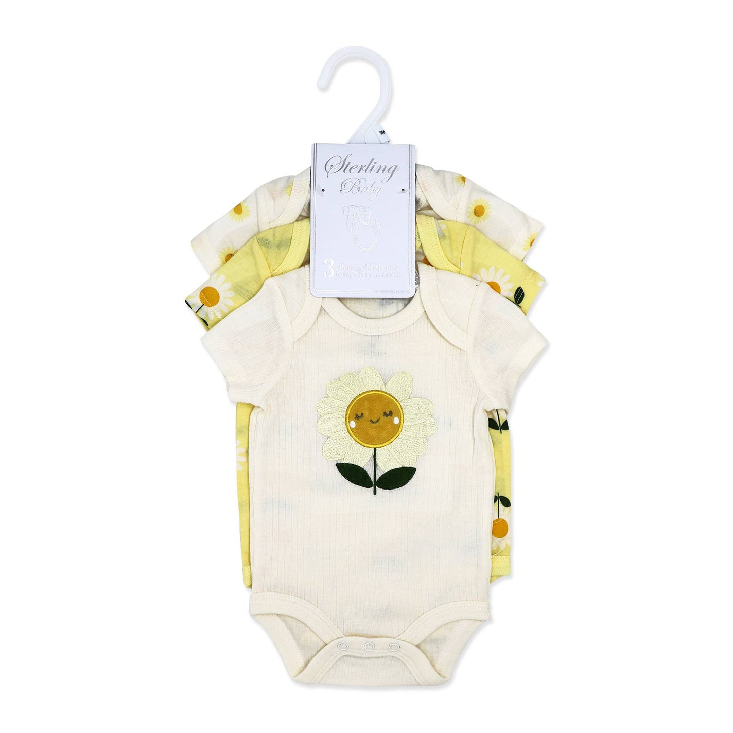 Girls 3-Pack Bodysuit: Sunflower